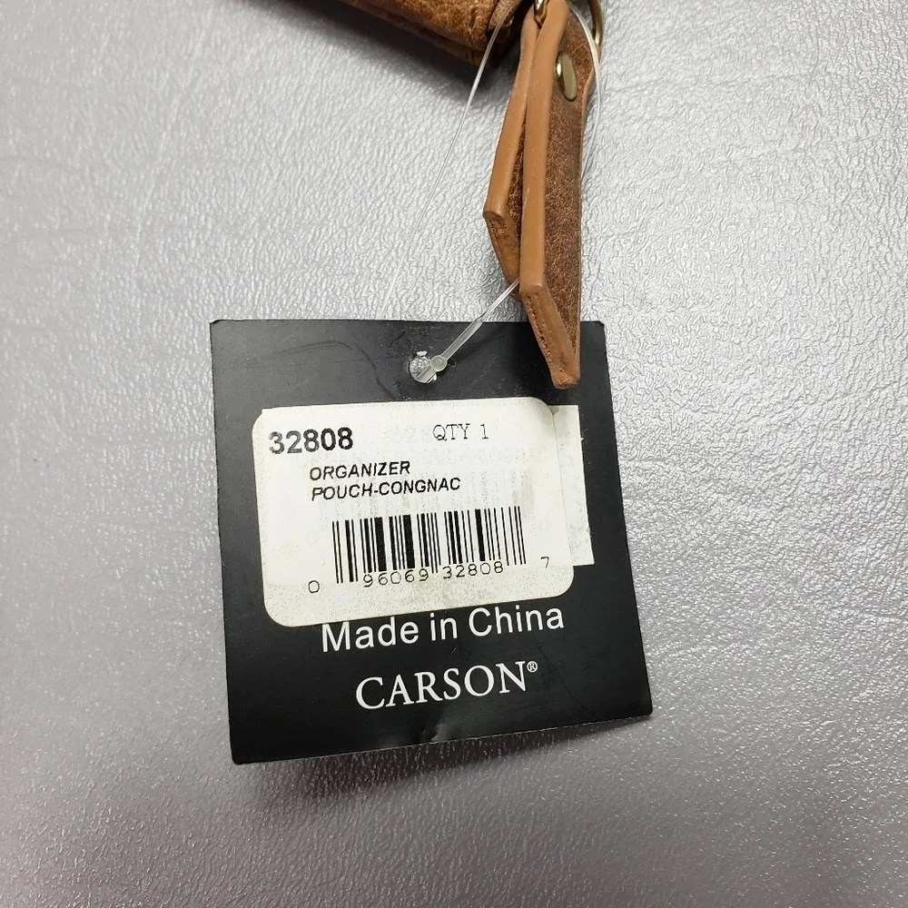 Carson faux leather brown small bag